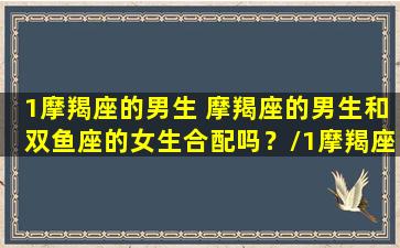 1摩羯座的男生 摩羯座的男生和双鱼座的女生合配吗？/1摩羯座的男生 摩羯座的男生和双鱼座的女生合配吗？-我的网站